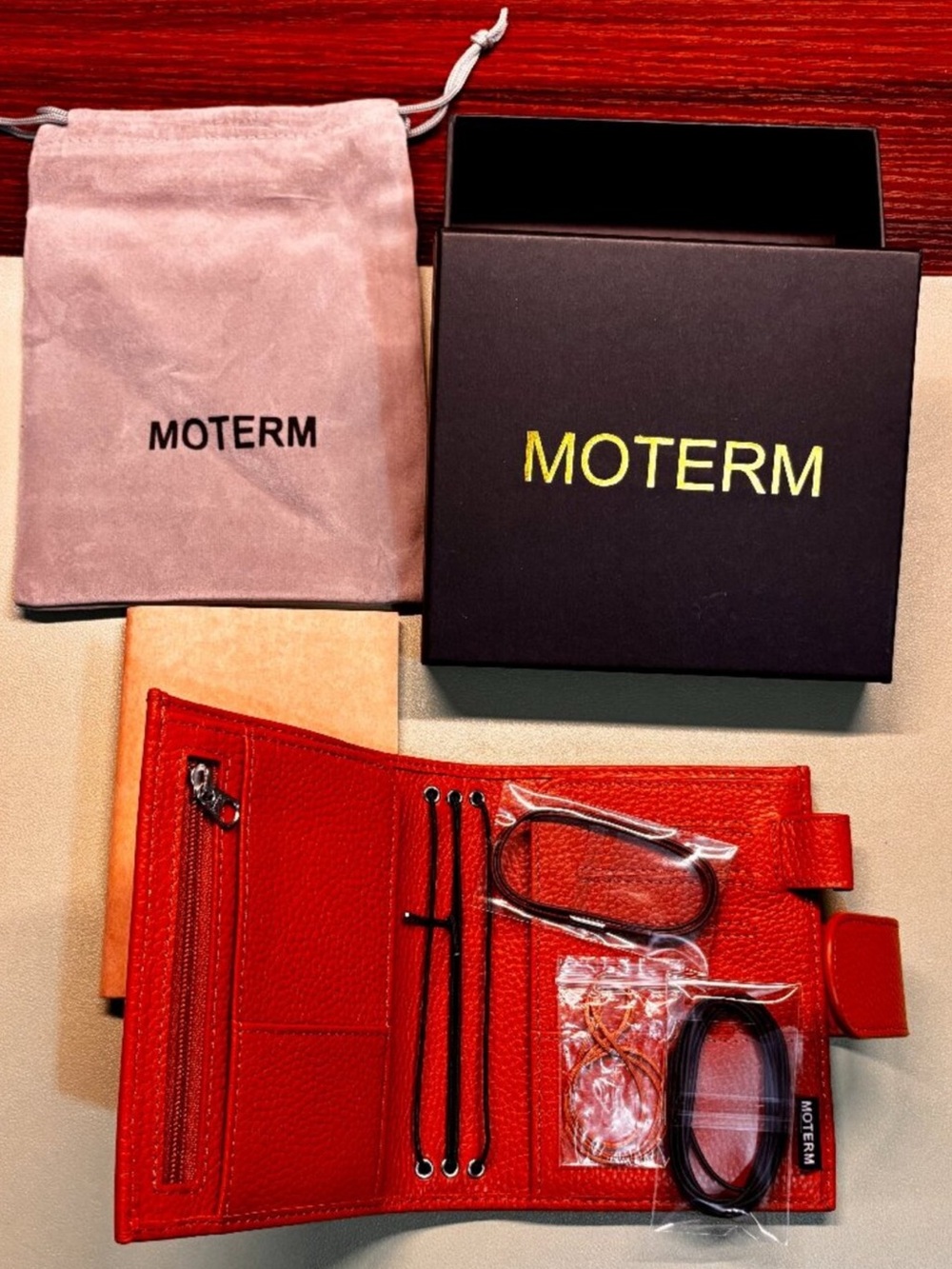 MOTERM Brown/tan Leather Organizer Notebook Cover